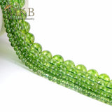 Green Peridot Crystal Stone Beads 4-12mm 15inches