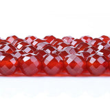 Natural Round Red Agate 64cut Carnelian Gemstone Loose Beads 4 6 8 10mm