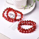 Natural Red Carnelian Bracelet Girls Yoga