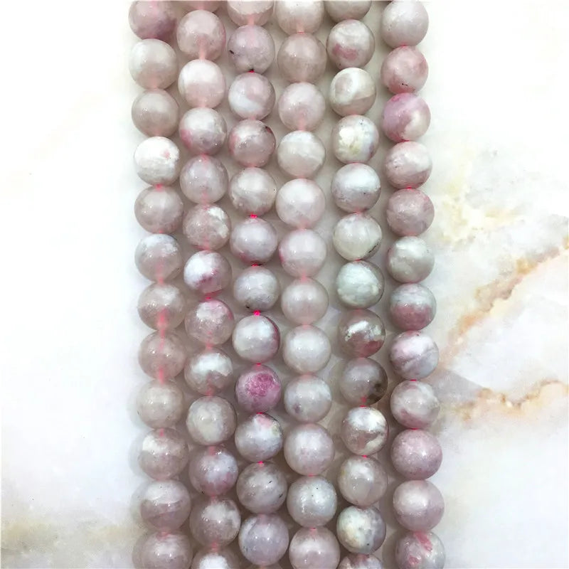 Rose Pink Sakura Beads 4-10mm Smooth Raw Cherry Blossom Quartz Stone Bead
