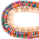 Round Shell Beads Mother Of Pearl Mix Loose Spacer Beads Rondelle