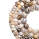 Natural Round Bamboo Agate Beads Loose Jasper Beads