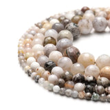 Natural Round Bamboo Agate Beads Loose Jasper Beads