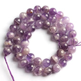 Round Purple Crystal Beads 15.5inch/strand DIY Bracelet