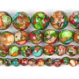 Round Tiger Eye Turquoise Amethyst Agate Jade Spacer Stone Beads DIY