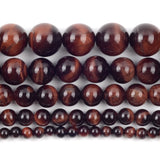 Round Tiger Eye Turquoise Amethyst Agate Jade Spacer Stone Beads DIY