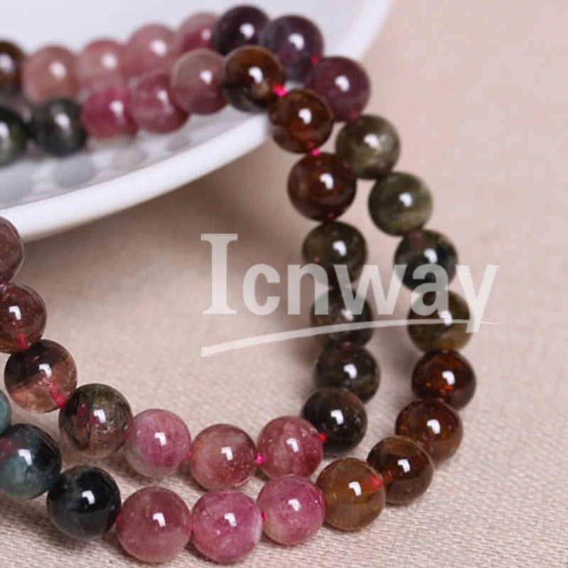 Tourmaline Beads 3mm-6mm 15inches DIY Jewellery