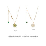 White/Green Hetian Jade Pendant Necklace for Women