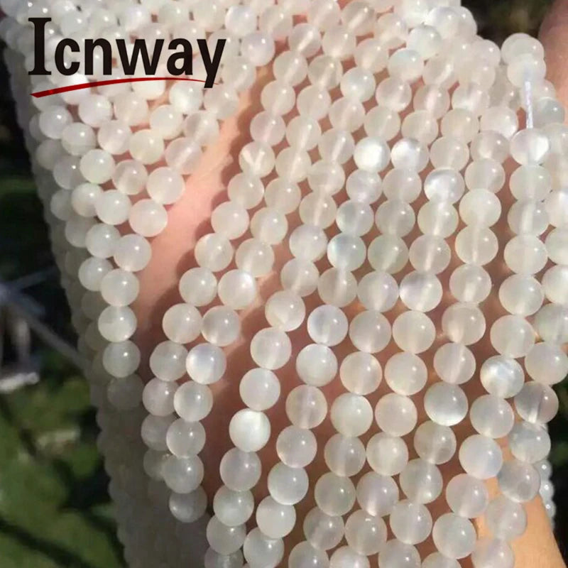 Natural Round MoonStone Beads 4mm 5A 15inches DIY Jewelry Making