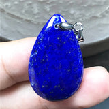 Natural Lapis Lazuli Necklace Pendant Jewelry - 34x18x5mm