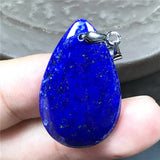 Natural Lapis Lazuli Necklace Pendant Jewelry - 34x18x5mm