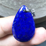 Natural Lapis Lazuli Necklace Pendant Jewelry - 34x18x5mm