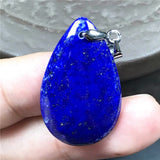 Natural Lapis Lazuli Necklace Pendant Jewelry - 34x18x5mm