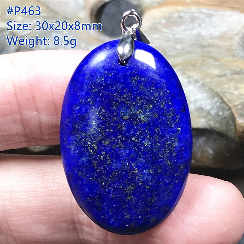 Royal Lapis Lazuli Silver Pendant Jewelry For Women Men