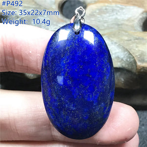 Royal Lapis Lazuli Silver Pendant Jewelry For Women Men