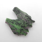 Natural Ruby Zoisite Carved Horse Head Pendant Bead 43x40x8mm