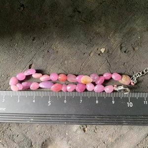 Natural Ruby Bracelet GEM Beads Healing Red Stone Women Jewelry