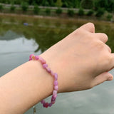 Natural Ruby Bracelet GEM Beads Healing Red Stone Women Jewelry