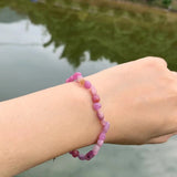 Natural Ruby Bracelet GEM Beads Healing Red Stone Women Jewelry