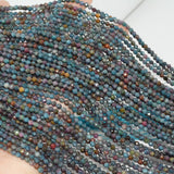 Natural Ruby In Kyanite Faceted Round Beads 3.5mm
