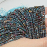 Natural Ruby In Kyanite Faceted Round Beads 3.5mm