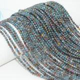 Natural Ruby In Kyanite Faceted Round Beads 3.5mm