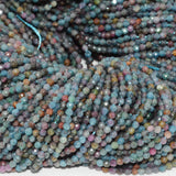 Natural Ruby In Kyanite Faceted Round Beads 3.5mm