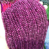 Small 3mm Natural Ruby Faceted Beads for Jewelry Making