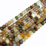 Rutilate Quartz Beads 15'' Faceted Rondelle DIY Loose Beads For Jewelry