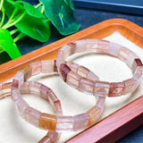 Rutilated Quartz Bangle String Charms Bracalet Men Women Jewelry