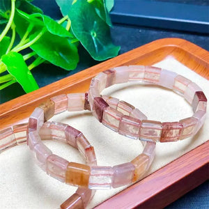 Rutilated Quartz Bangle String Charms Bracalet Men Women Jewelry