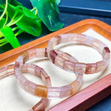 Rutilated Quartz Bangle String Charms Bracalet Men Women Jewelry