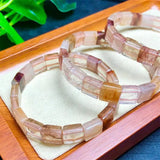 Rutilated Quartz Bangle String Charms Bracalet Men Women Jewelry