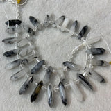 Rutilated Quartz Beads 15'' Sticks Crystal Point Shape Jewelry Making Necklace
