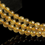 Rutilated Quartz Crystal Bracelet Healing Stone Jewelry DIY Accessory