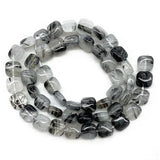 Rutilated Quartz Red Tiger Eye Beads 15'' Faceted Square DIY Loose Beads