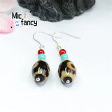 S925 Silver Three-eye Tianzhu Ear Hook Earring Fine Jewelry Gift