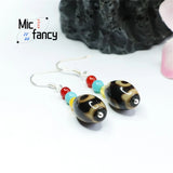 S925 Silver Three-eye Tianzhu Ear Hook Earring Fine Jewelry Gift