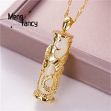 S925 Silver Hotan Jade Dragon Phoenix Necklace Couple Pendants