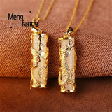 S925 Silver Hotan Jade Dragon Phoenix Necklace Couple Pendants