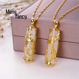 S925 Silver Hotan Jade Dragon Phoenix Necklace Couple Pendants