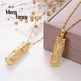 S925 Silver Hotan Jade Dragon Phoenix Necklace Couple Pendants