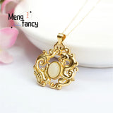 S925 Silver & Hotan Jade Dragon Phoenix Necklace Pendant