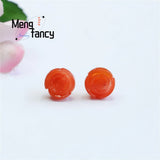S925 Silver Yanyuan Agate Rose Ear Hook Earring Couple Charm Women Jewelry