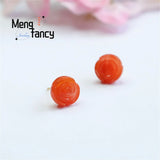 S925 Silver Yanyuan Agate Rose Ear Hook Earring Couple Charm Women Jewelry