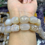 Natural Sakura Agate Beads 15'' Pink DIY Loose Beads Jewelry Making Women