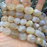 Natural Sakura Agate Beads 15'' Pink DIY Loose Beads Jewelry Making Women