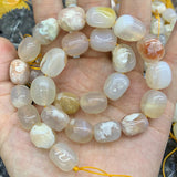 Natural Sakura Agate Beads 15'' Pink DIY Loose Beads Jewelry Making Women