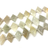 Sakura Agate Moonstone Labradorite Stone Beads 15'' Rhombus Square DIY Loose