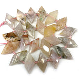 Sakura Agate Moonstone Labradorite Stone Beads 15'' Rhombus Square DIY Loose